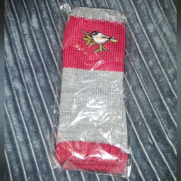 🐎NEW! Bird Embroidered Fingerless Gloves OS - Picture 2 of 3